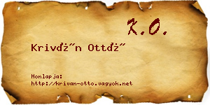 Kriván Ottó névjegykártya